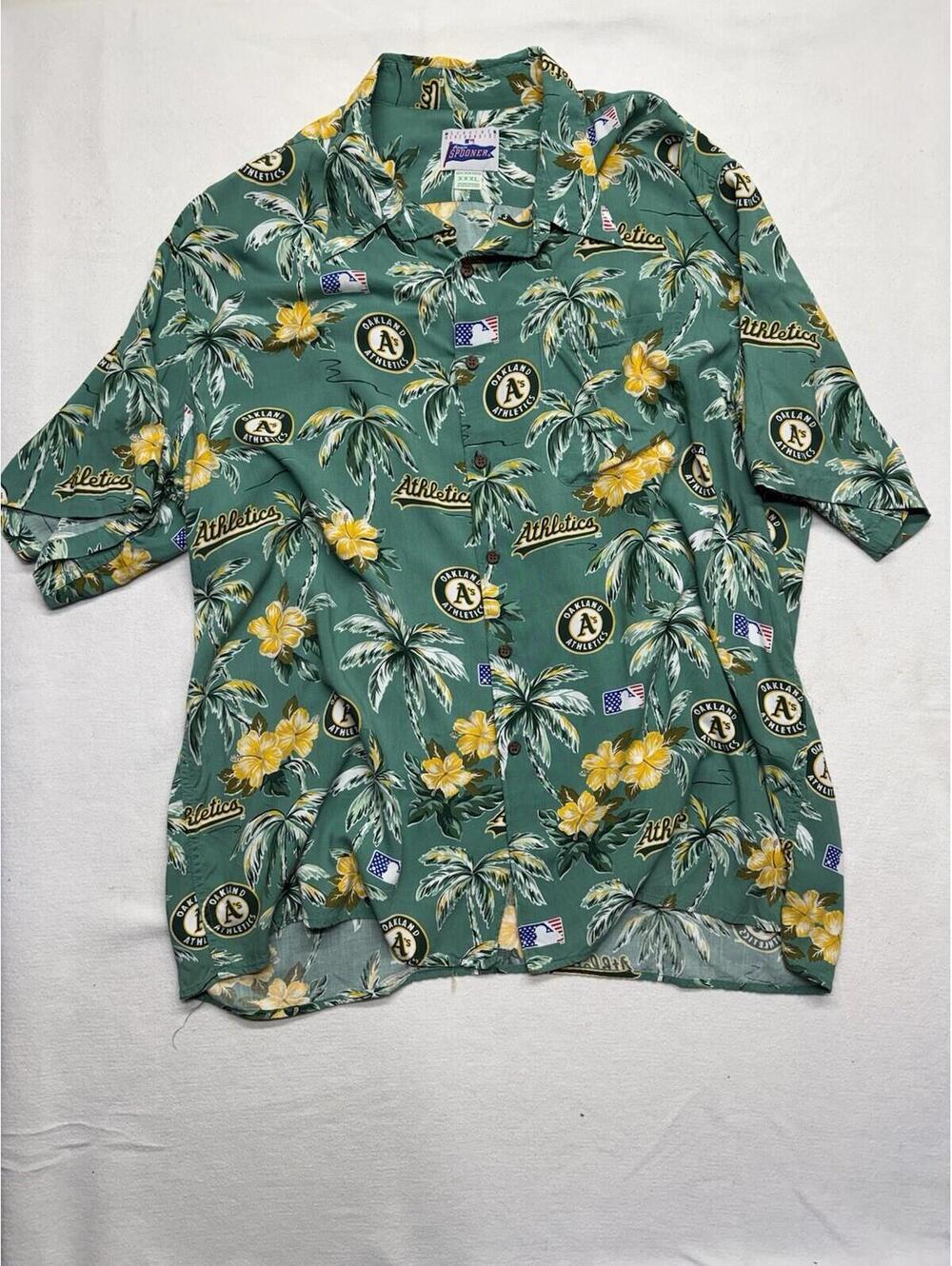 Reyn Spooner MLB Oakland A’s 3XL Shirt Y2K Vintage Made In Hawaii!